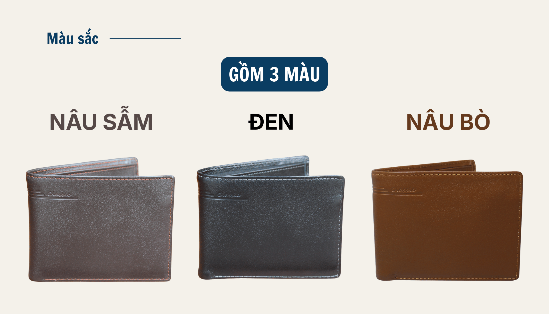 Phân loại màu ví HWG001